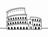 Roman Coloring Coliseum Rome Drawing Colosseum Clipart Colorear Book Coloringcrew Webstockreview sketch template