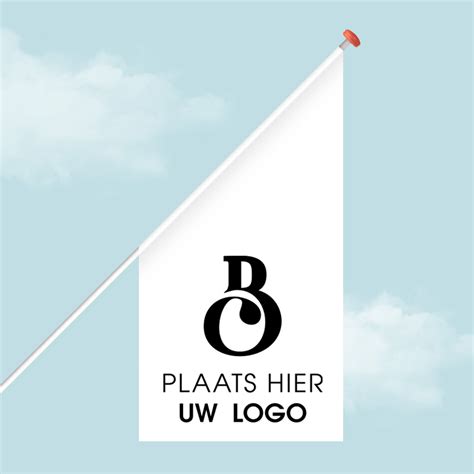 vlag met eigen logo ontwerp bedrukken kioskvlag xx cm groot