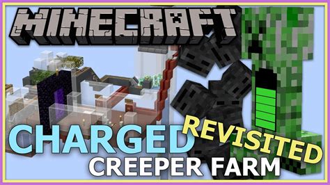 charged creeper farm minecraft tutorials youtube