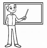 Teacher Coloring Pages Male Clipart Printable Cliparts Drawing sketch template