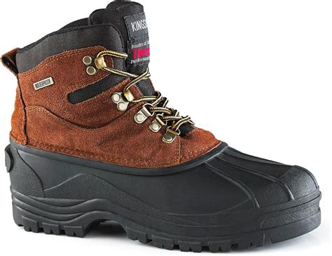 amazoncom mens waterproof  snow boots brown    dm  snow boots