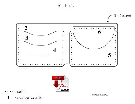 wallet leather pattern bifold leather pattern template wallet
