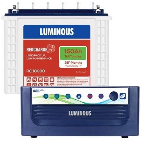 Luminous 150ah Battery And Luminous 900va Ups At Rs 18000 ल्यूमिनस
