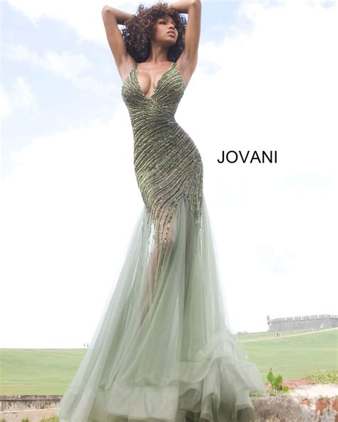 jovani 4741 long fitted pageant prom dress crystal