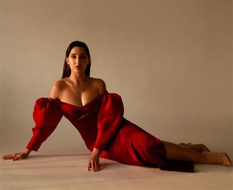 Nora Fatehi Looks Uber Sexy In Red Dress See The Divas Drop Dead