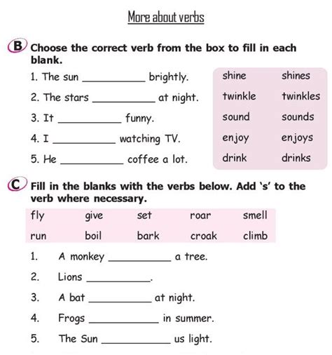 english grammar worksheet for class 3 image result for english