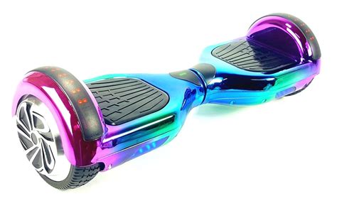 chrome rainbow hoverboard segway led   balancing scooter