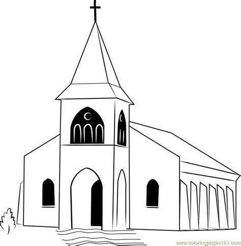 touaourou mission church coloring page  kids  churches