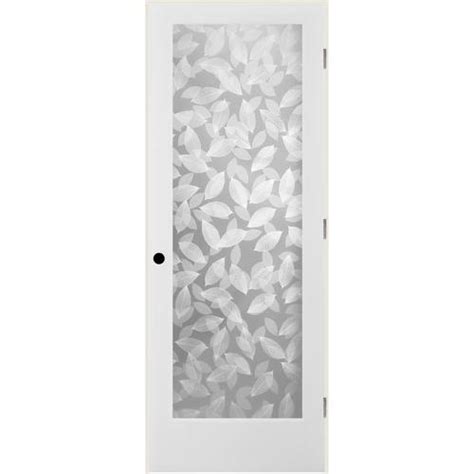 Reliabilt White 1 Panel Solid Core Frosted Glass Wood Pine Single