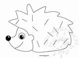 Hedgehog Baby Line Cute Animal Coloring Coloringpage sketch template