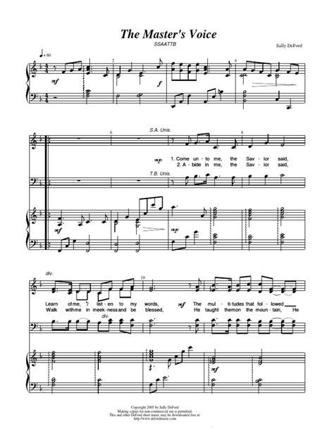 masters voice satb leisure