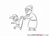 Grandmother Colouring Sheet Boy Coloring Title sketch template
