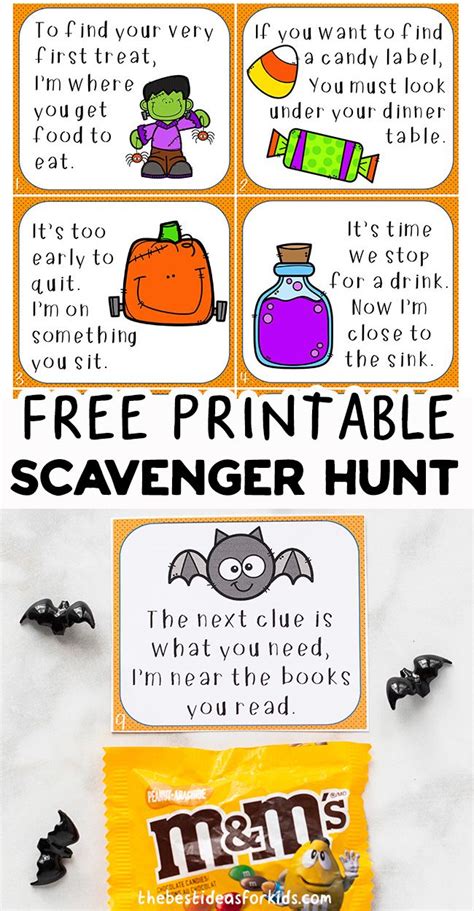 printable halloween scavenger hunt  kids    learn