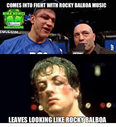 Comes Into Fight With Rocky Balboa Music Mma Memes If