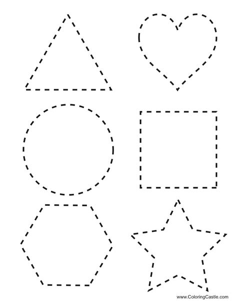 tracing shapes  printables printable word searches