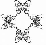 Coloring Butterfly Pages Mandala Library Clipart sketch template