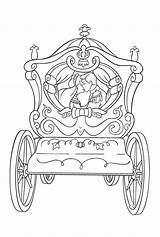 Coloring Pages Cinderella Carriage Popular sketch template
