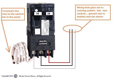 pole gfci breaker wiring diagram
