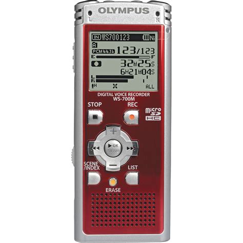 olympus ws  digital voice recorder red  bh photo