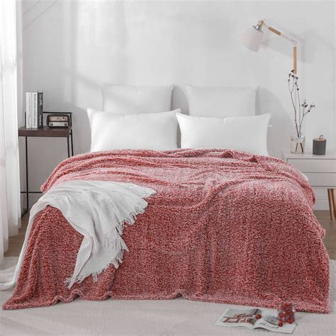 mainstays extra plush sherpa twin bed blanket  red walmartcom