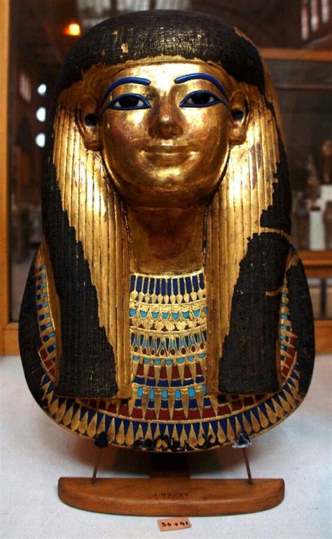 Detail Of The Funerary Mask Of Tuya From Tomb Of Yuya And