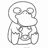 Psyduck Stampare Disegno sketch template