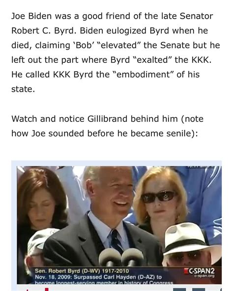 Biden Gave A Funeral Eulogy For A Grand Wizard Of The Kkk