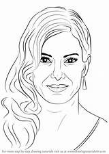 Sandra Bullock Step Draw Drawing Celebrities Tutorials Drawingtutorials101 Previous Next sketch template