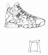 Nike Air Drawing Mag Force Getdrawings Coloring Template Sneaker sketch template