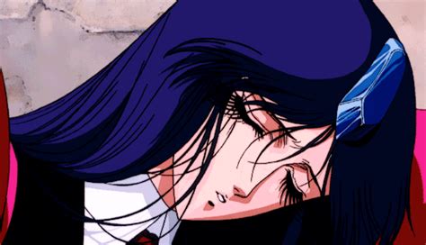 Dark Blue Haired Anime Girl