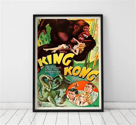 Vintage Movie Poster King Kong 1933 Retro Home Decor Etsy In 2021