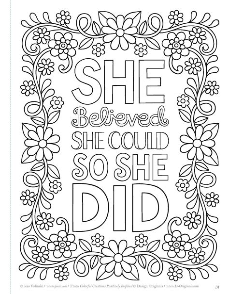 pin  michele daukaus  coloring quote coloring pages cute