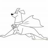 Super Coloring Krypto Dog Pages Coloringpages101 Printable Kids sketch template