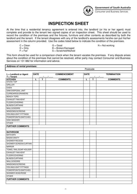 inspection worksheet templates  premium templates