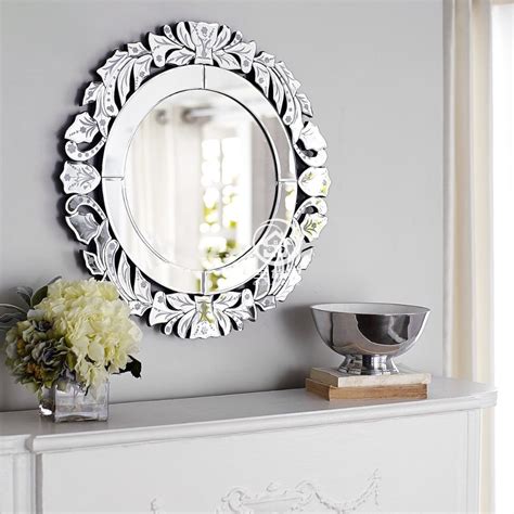 Buy Modern Round Wall Mirror Glass Console Mirror