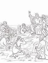 Sermon Mount Coloring Jesus Pages Getcolorings sketch template