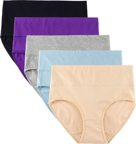 gneph women cotton panties breathable high waist underwear ladies