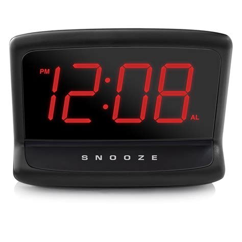 mainstays large easy  read  led display digital alarm clock