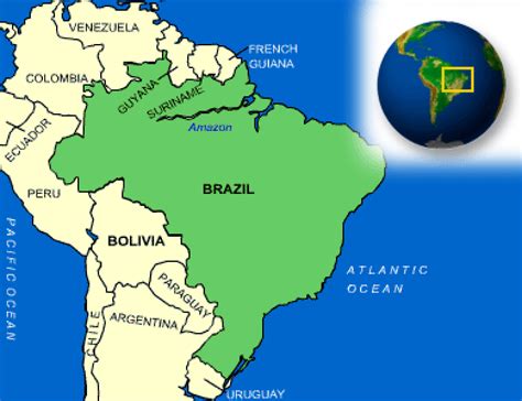 map of brazil terrain area and outline maps of brazil countryreports
