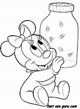 Coloring Pages Disney Minnie Mouse Baby Printable Characters Print Kids Colouring Color Cartoon Mickey Freekidscoloringpage Sheets Gif Drawing Friends Cute sketch template