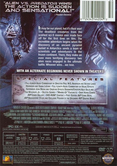 Alien Vs Predator Widescreen Dvd 2004 Dvd Empire
