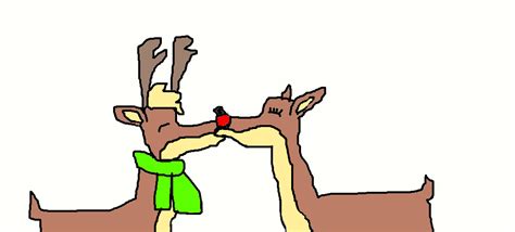 Rudolph And Zoey Kissing By Simpsonsfanatic33 On Deviantart
