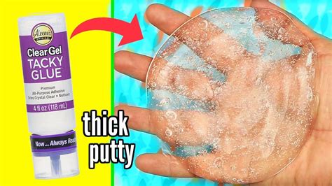 how to make extra thick clear slime thick thinking putty diy ultra clear putty youtube