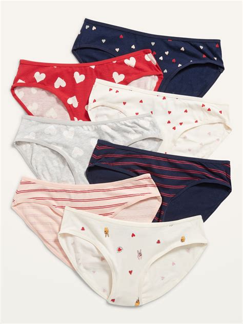 printed bikini underwear 7 pack for girls old navy