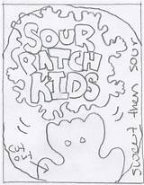 Patch Coloring Kids Sour Candy Pages Template sketch template