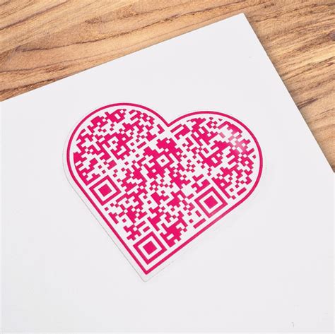 hart sticker met qr code stuur een videoboodschap
