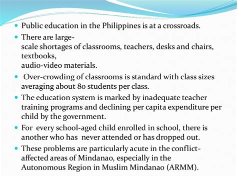 issues  problems   philippine basic education