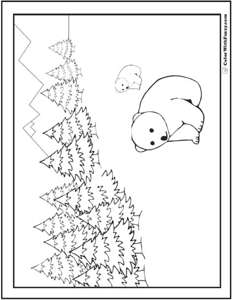 polar bear coloring pages arctic giants cute babies