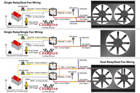 relay wiring diagram  dual fans