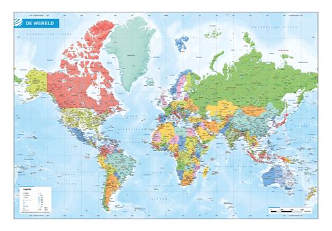 wereldkaart staatkundig met relief wereldkaarten vector map